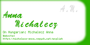 anna michalecz business card